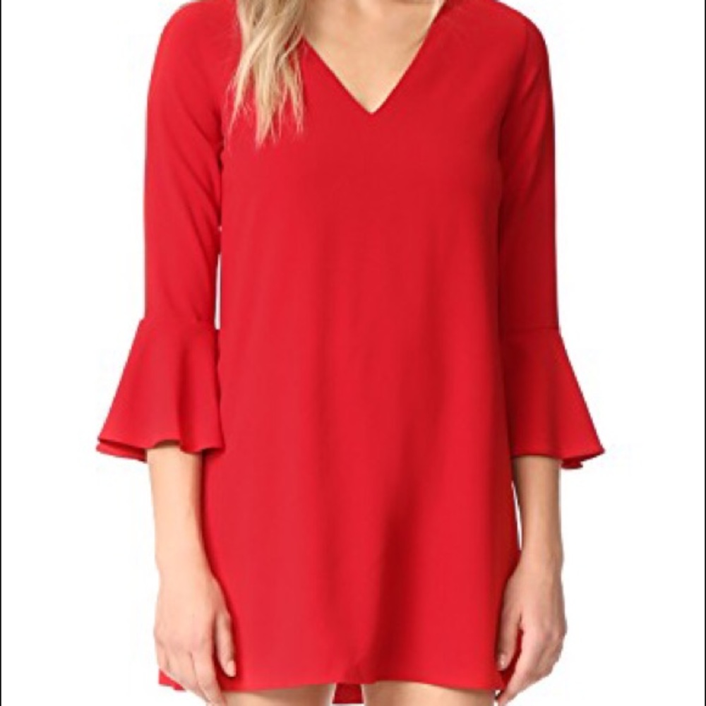 alice + olivia Tameika Trumpet Sleeve Dress